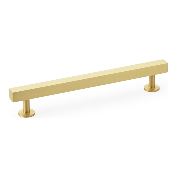 AW815-160-SB • 160mm c/c • Satin Brass • Alexander & Wilks Square T-Bar Cabinet Pull Handle